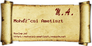 Mohácsi Ametiszt névjegykártya